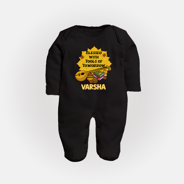  Blessed With Tools Of Tomorrow Full Body Suit - BLACK - New Born (Chest 7.5")