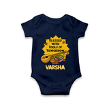 Blessed With Tools of Tomorrow Romper | Custom Baby Romper for Ayudha Puja - NAVY BLUE - New Born (Chest 14")