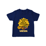  Blessed With Tools Of Tomorrow T shirt - NAVY BLUE - 0-5 Months Old (Chest 17")