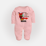 From Books to Bikes All Blessed Sleep Suit | Personalized Baby Sleep Suit for Little Learners - BABY PINK - New Born (Chest 7.5")