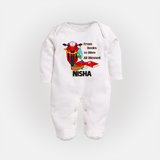  Books To Bikes Ayudha Puja Full Body Suit - WHITE - New Born (Chest 7.5")
