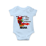  Books To Bikes Ayudha Puja Romper - BABY BLUE - New Born (Chest 14")