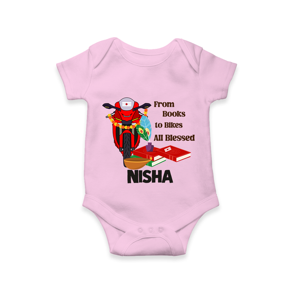 Books To Bikes Ayudha Puja Romper - BABY PINK - New Born (Chest 14")