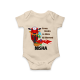  Books To Bikes Ayudha Puja Romper - IVORY - New Born (Chest 14")