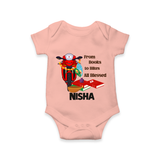  Books To Bikes Ayudha Puja Romper - PEACH - New Born (Chest 14")