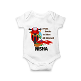  Books To Bikes Ayudha Puja Romper - WHITE - New Born (Chest 14")