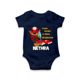  Books To Bikes Ayudha Puja Romper - NAVY BLUE - New Born (Chest 14")