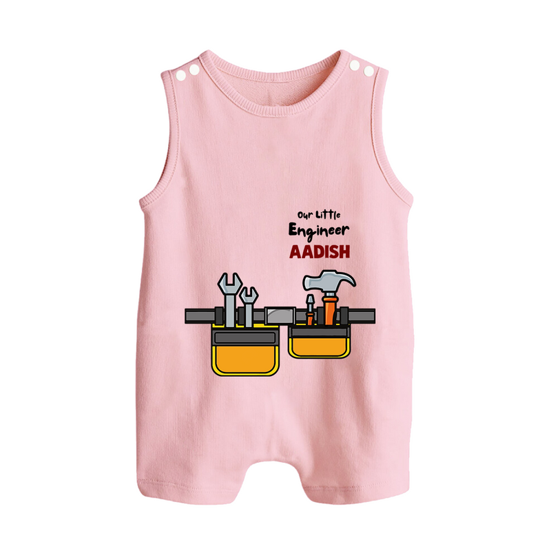 Our Little Engineer Romper Suit | Custom Baby Romper Suit for Festival and Learning - BABY PINK - 0 - 5 Months Old (Chest 18")