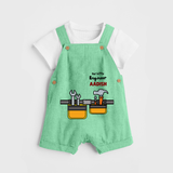 Our Little Engineer Dungaree Set | Custom Baby Dungaree Set for Festival and Learning - GREEN - 0 - 5 Months Old (Chest 18")