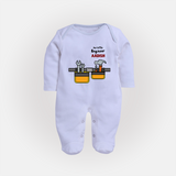 Our Little Engineer Sleep Suit | Custom Baby Sleep Suit for Festival and Learning - BABY BLUE - New Born (Chest 7.5")