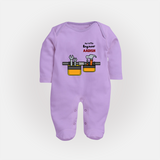 Our Little Engineer Sleep Suit | Custom Baby Sleep Suit for Festival and Learning - LILAC - New Born (Chest 7.5")