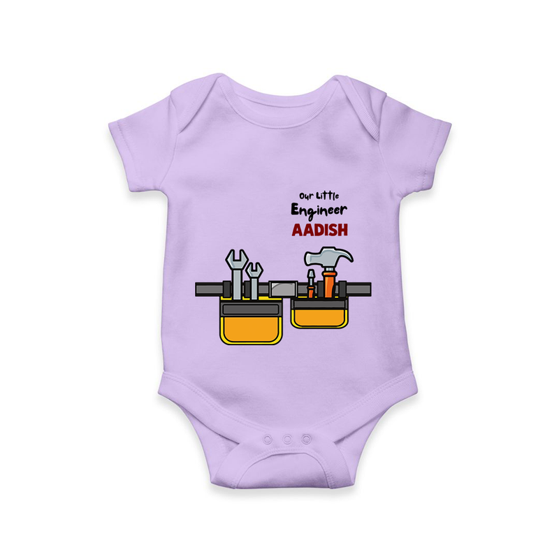 Our Little Engineer Romper | Custom Baby Romper for Festival and Learning - LILAC - New Born (Chest 14")