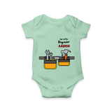 Our Little Engineer Romper | Custom Baby Romper for Festival and Learning - MINT GREEN - New Born (Chest 14")