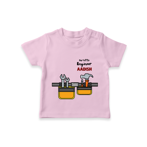 Little Engineer Tool Master T shirt - BABY PINK - 0-5 Months Old (Chest 17")