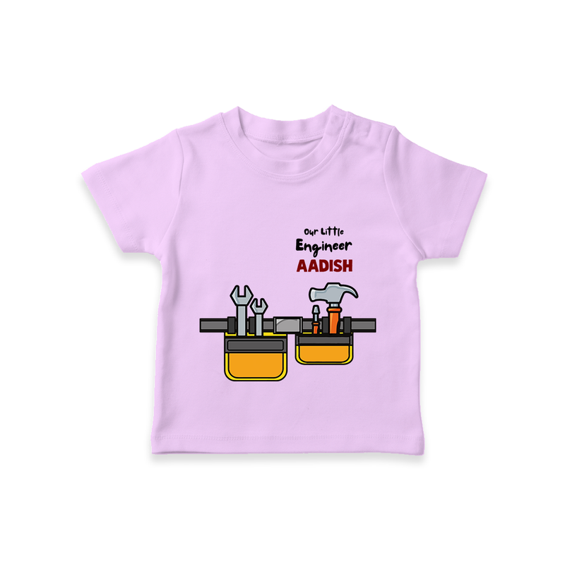Our Little Engineer Tshirt | Custom Baby Tshirt for Festival and Learning - LILAC - 0-5 Months Old (Chest 17")