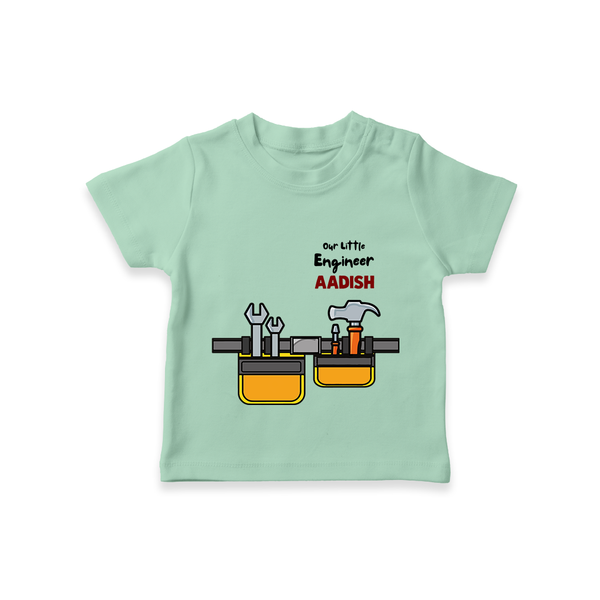  Little Engineer Tool Master T shirt - MINT GREEN - 0-5 Months Old (Chest 17")