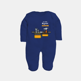 Our Little Engineer Sleep Suit | Custom Baby Sleep Suit for Festival and Learning - NAVY BLUE - New Born (Chest 7.5")