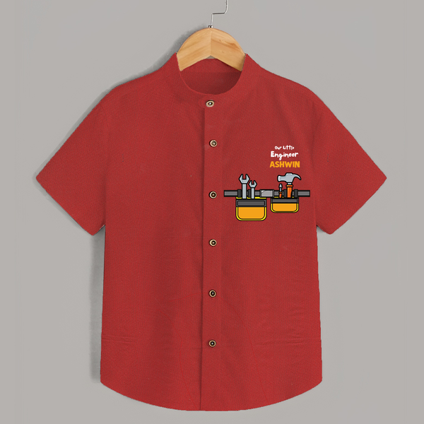  Little Engineer Tool Master Shirt - RED - 0 - 6 Months Old (Chest 23")