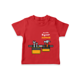 Our Little Engineer Tshirt | Custom Baby Tshirt for Festival and Learning - RED - 0-5 Months Old (Chest 17")