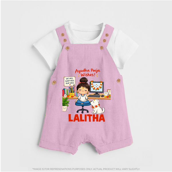 Ayudha Puja Little Creator Dungaree - BABY PINK - 0 - 5 Months Old (Chest 18")