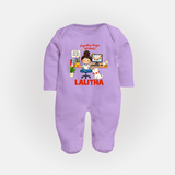 Ayudha Puja Little Creator Full Body Suit - LILAC - New Born (Chest 7.5")