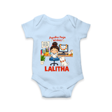 Ayudha Puja Little Creator Romper - BABY BLUE - New Born (Chest 14")