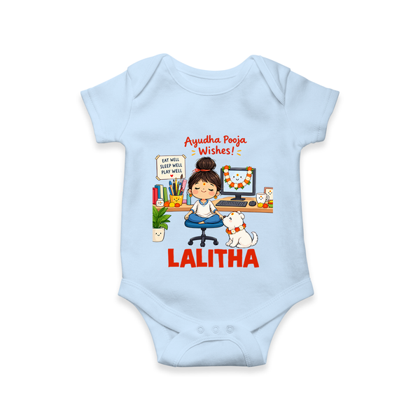 Ayudha Puja Little Creator Romper - BABY BLUE - New Born (Chest 14")