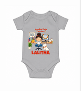 Ayudha Puja Little Creator Romper - GREY - New Born (Chest 14")
