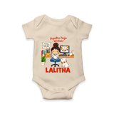 Ayudha Puja Little Creator Romper - IVORY - New Born (Chest 14")