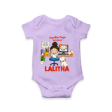 Ayudha Puja Little Creator Romper - LILAC - New Born (Chest 14")