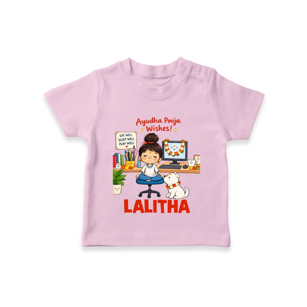 Ayudha Puja Little Creator T Shirt - BABY PINK - 0-5 Months Old (Chest 17")