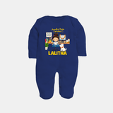 Ayudha Puja Little Creator Full Body Suit - NAVY BLUE - New Born (Chest 7.5")