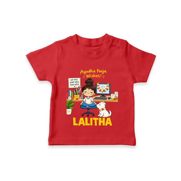 Ayudha Puja Little Creator T Shirt - RED - 0-5 Months Old (Chest 17")