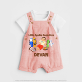 Little Ayudha Puja Hero Dungaree - PEACH - 0 - 5 Months Old (Chest 18")