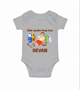 Little Ayudha Puja Hero Romper - GREY - New Born (Chest 14")