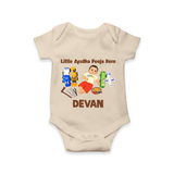 Little Ayudha Puja Hero Romper - IVORY - New Born (Chest 14")