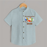 Little Ayudha Puja Hero  Shirt - ARCTIC BLUE - 0 - 6 Months Old (Chest 23")