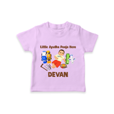 Little Ayudha Puja Hero T Shirt - LILAC - 0-5 Months Old (Chest 17")