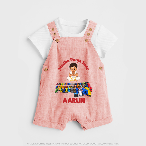 Ayudha Puja Mini Racer Dungaree - PEACH - 0 - 5 Months Old (Chest 18")