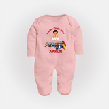 Ayudha Puja Mini Racer Full Body Suit - BABY PINK - New Born (Chest 7.5")
