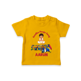 Ayudha Puja Mini Racer T Shirt - CHROME YELLOW - 0-5 Months Old (Chest 17")