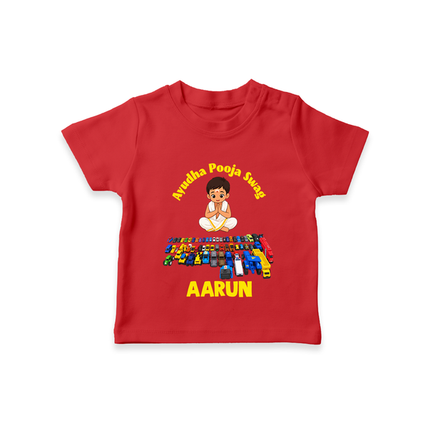 Ayudha Puja Mini Racer T Shirt - RED - 0-5 Months Old (Chest 17")