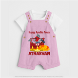 Ayudha Puja Tool Master Dungaree - BABY PINK - 0 - 5 Months Old (Chest 18")