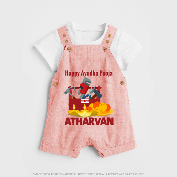 Ayudha Puja Tool Master Dungaree - PEACH - 0 - 5 Months Old (Chest 18")