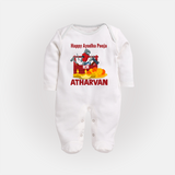 Ayudha Puja Tool Master Full Body Suit - WHITE - New Born (Chest 7.5")