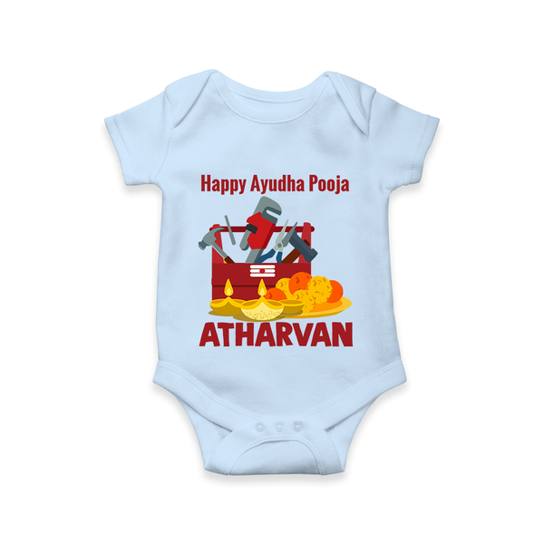 Ayudha Puja Tool Master Romper - BABY BLUE - New Born (Chest 14")