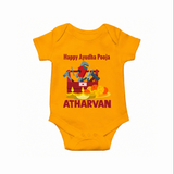 Ayudha Puja Tool Master Romper - CHROME YELLOW - New Born (Chest 14")