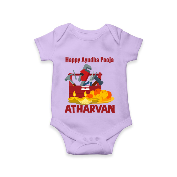 Ayudha Puja Tool Master Romper - LILAC - New Born (Chest 14")