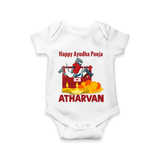 Ayudha Puja Tool Master Romper - WHITE - New Born (Chest 14")