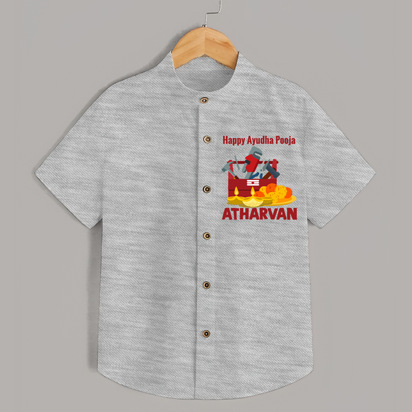 Ayudha Puja Tool Master  Shirt - GREY - 0 - 6 Months Old (Chest 23")